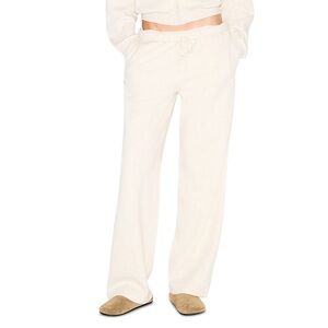 Skims Cotton Fleece Classic Strught Leg Pant in Oatmeal Heather Size S NWT